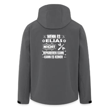 Elias - Handwerker Tshirt - Recycelte Männer Softshell-Jacke von Stanley/Stella - Anthrazit - Hinten - AI Model Male 185 light (185cm)