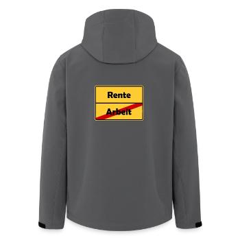 Glückwunsch zur Rente! Schluss mit Arbeit! - Recycelte Männer Softshell-Jacke von Stanley/Stella - Anthrazit - Hinten - AI Model Male 185 light (185cm)