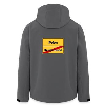 Polen! Auswandern/Reisen nach Polen! - Recycelte Männer Softshell-Jacke von Stanley/Stella - Anthrazit - Hinten - AI Model Male 185 light (185cm)