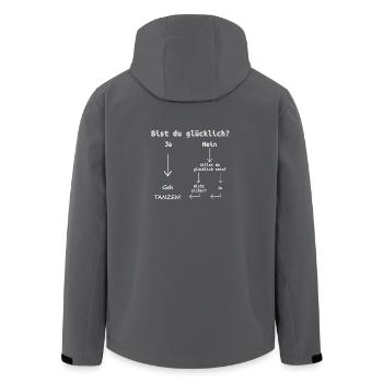Glücklich Tanzen Dance Spruch Motto Geschenk - Recycelte Männer Softshell-Jacke von Stanley/Stella - Anthrazit - Hinten - AI Model Male 185 light (185cm)