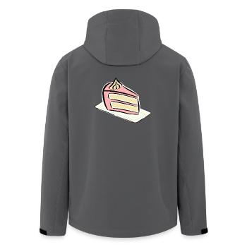 Torte Kuchen Sahnetorte Sahne Backen Geschenkideen - Recycelte Männer Softshell-Jacke von Stanley/Stella - Anthrazit - Hinten - AI Model Male 185 light (185cm)