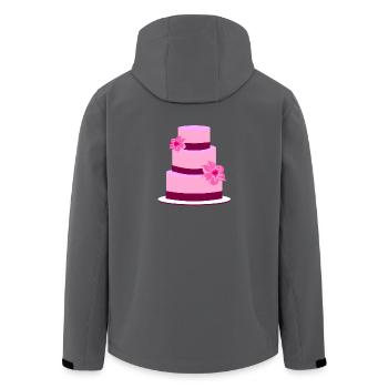 Torte Hochzeit Hochzeitstorte Blumen Geschenkidee - Recycelte Männer Softshell-Jacke von Stanley/Stella - Anthrazit - Hinten - AI Model Male 185 light (185cm)
