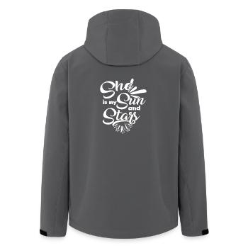 Love relationship partnership Valentine's Day partner - Men’s Recycled Softshell Jacket by Stanley/Stella - anthracite - Back - AI Model Male 185 light (185cm)