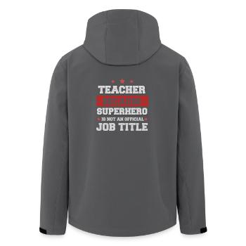 Teacher because Superhero isn't a job - Recycelte Männer Softshell-Jacke von Stanley/Stella - Anthrazit - Hinten - AI Model Male 185 light (185cm)
