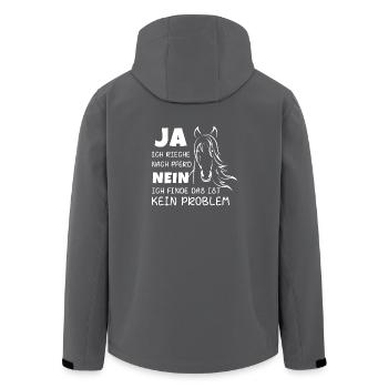 Rieche nach Pferd - Recycelte Männer Softshell-Jacke von Stanley/Stella - Anthrazit - Hinten - AI Model Male 185 light (185cm)
