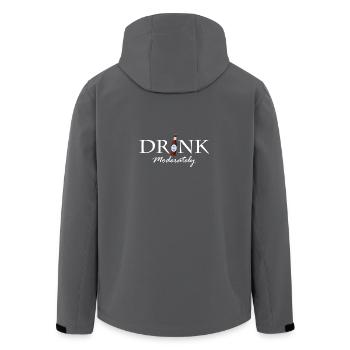Trink in Maßen - Recycelte Männer Softshell-Jacke von Stanley/Stella - Anthrazit - Hinten - AI Model Male 185 light (185cm)