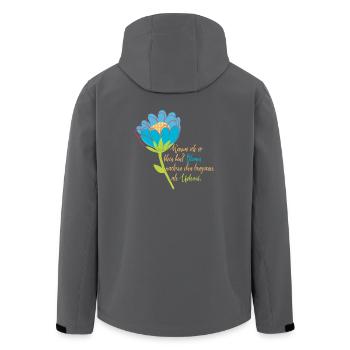 Blumen wachsen langsamer als Unkraut - Recycelte Männer Softshell-Jacke von Stanley/Stella - Anthrazit - Hinten - AI Model Male 185 light (185cm)