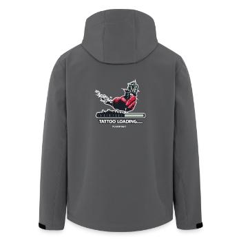Tattoo Loading .. Hand tattoo machine tattooed ink - Men’s Recycled Softshell Jacket by Stanley/Stella - anthracite - Back - AI Model Male 185 light (185cm)