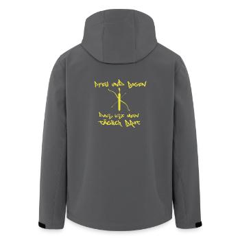 Bogenschießen Bogenschütze Hobby Geschenk Pfeil - Recycelte Männer Softshell-Jacke von Stanley/Stella - Anthrazit - Hinten - AI Model Male 185 light (185cm)