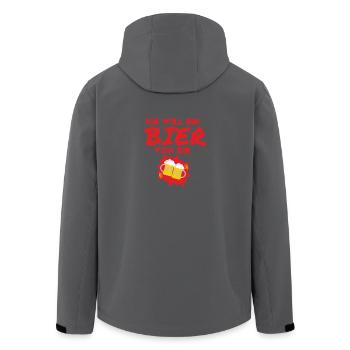 Bier aus Hopfen und Malz garantiert schönen Rausch - Recycelte Männer Softshell-Jacke von Stanley/Stella - Anthrazit - Hinten - AI Model Male 185 light (185cm)