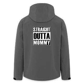 Straight outta mommy - Men’s Recycled Softshell Jacket by Stanley/Stella - anthracite - Back - AI Model Male 185 light (185cm)