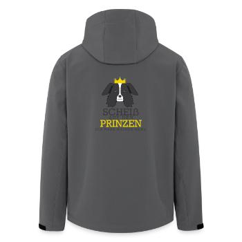 Hund Hundeliebhaber Geschenk Vierbeiner Pfote - Recycelte Männer Softshell-Jacke von Stanley/Stella - Anthrazit - Hinten - AI Model Male 185 light (185cm)
