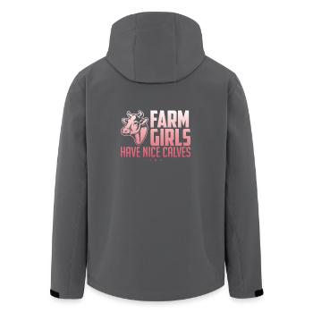 FARM GIRLS - Recycelte Männer Softshell-Jacke von Stanley/Stella - Anthrazit - Hinten - AI Model Male 185 light (185cm)