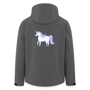 La dernière licorne douce - Veste softshell homme en polyester recyclé Stanley/Stella - charbon - Dos - AI Model Male 185 light (185cm)
