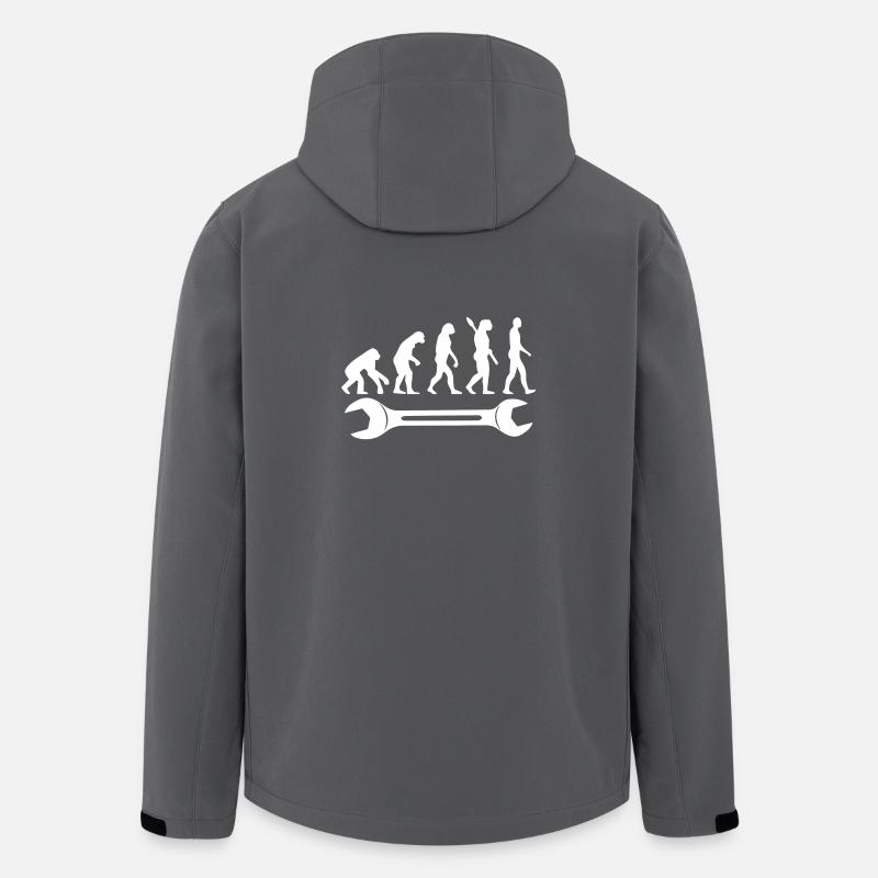 Evolution T-shirt outil tendeur mécanique - Veste softshell homme en polyester recyclé Stanley/Stella - charbon