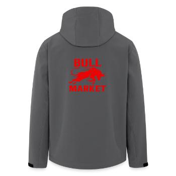Stier Bullen Markt Geld Finanzen Börse Aktien - Recycelte Männer Softshell-Jacke von Stanley/Stella - Anthrazit - Hinten - AI Model Male 185 light (185cm)