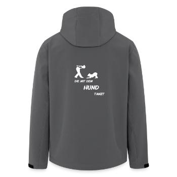 Die mit dem Hund tanzt T- shirt - Recycelte Männer Softshell-Jacke von Stanley/Stella - Anthrazit - Hinten - AI Model Male 185 light (185cm)