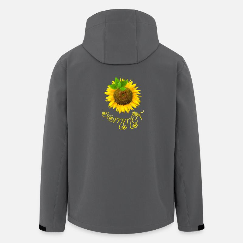 Sonnenblume - Recycelte Männer Softshell-Jacke von Stanley/Stella - Anthrazit