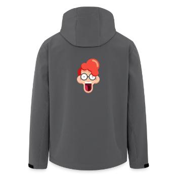 Verrückter Rotschopf mit Brille - Recycelte Männer Softshell-Jacke von Stanley/Stella - Anthrazit - Hinten - AI Model Male 185 light (185cm)
