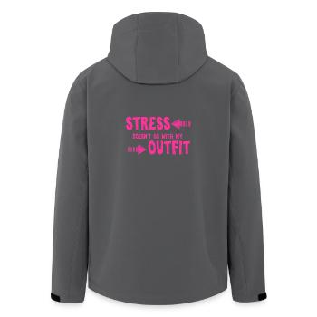 OUTFIT - Recycelte Männer Softshell-Jacke von Stanley/Stella - Anthrazit - Hinten - AI Model Male 185 light (185cm)