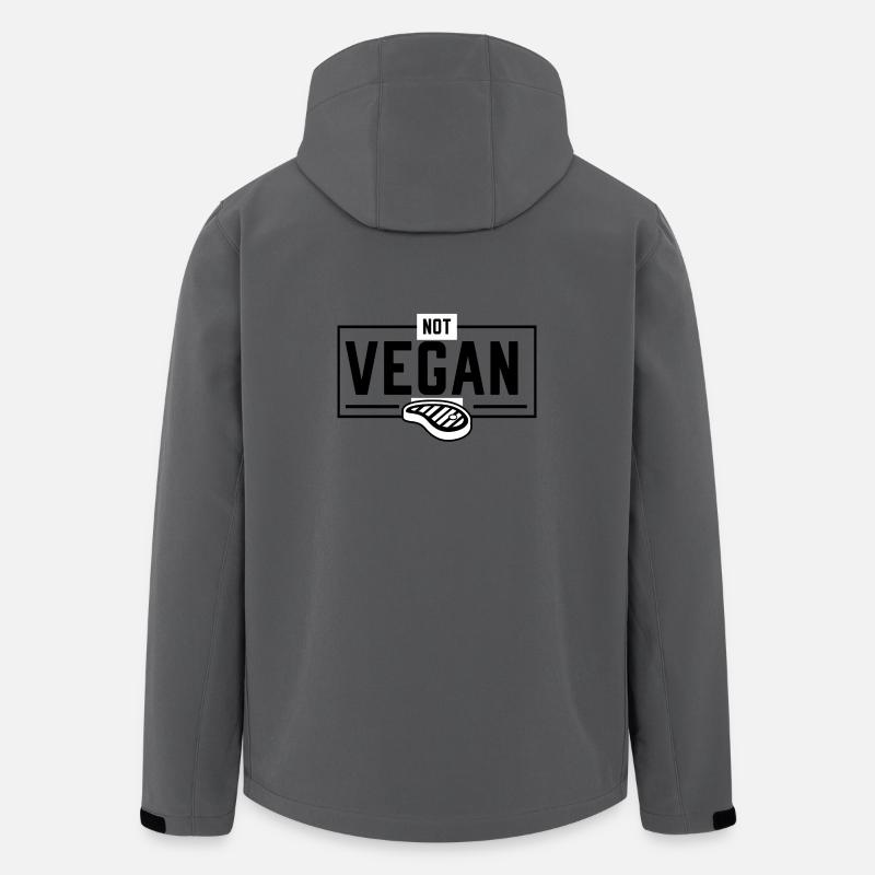 PAS VEGAN - Veste softshell homme en polyester recyclé Stanley/Stella - charbon