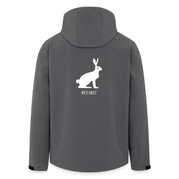 Weißer Hase, Schneehase, Fabel - Recycelte Männer Softshell-Jacke von Stanley/Stella - Anthrazit - Hinten - AI Model Male 185 light (185cm)