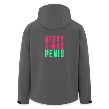 Merry X-Mas Fröhliche Weihnachten Penis - Recycelte Männer Softshell-Jacke von Stanley/Stella - Anthrazit - Hinten - AI Model Male 185 light (185cm)