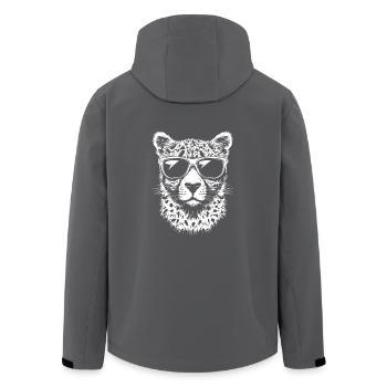 Cool Gepard Sonnenbrille Sommer Graphic - Recycelte Männer Softshell-Jacke von Stanley/Stella - Anthrazit - Hinten - AI Model Male 185 light (185cm)