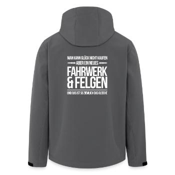FAHRWERK UND FELGEN - Recycelte Männer Softshell-Jacke von Stanley/Stella - Anthrazit - Hinten - AI Model Male 185 light (185cm)