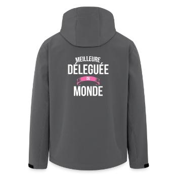 Meilleure Déleguée du monde femme - Veste softshell homme en polyester recyclé Stanley/Stella - charbon - Dos - AI Model Male 185 light (185cm)