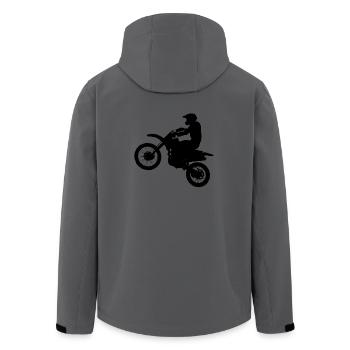 Motorcross - Men’s Recycled Softshell Jacket by Stanley/Stella - anthracite - Back - AI Model Male 185 light (185cm)