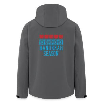 Ugly Hanukkah, Chanukkah, Lichterfest, Geschenk - Recycelte Männer Softshell-Jacke von Stanley/Stella - Anthrazit - Hinten - AI Model Male 185 light (185cm)