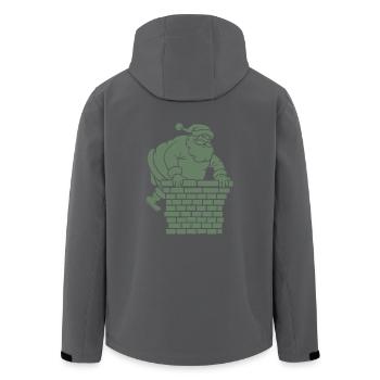 Weihnachtsmann Silhouette Minimalistisch - Recycelte Männer Softshell-Jacke von Stanley/Stella - Anthrazit - Hinten - AI Model Male 185 light (185cm)