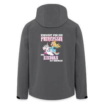 Einhorn - Recycelte Männer Softshell-Jacke von Stanley/Stella - Anthrazit - Hinten - AI Model Male 185 light (185cm)