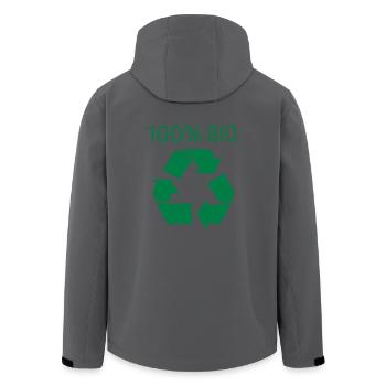 100% Bio - Recycelte Männer Softshell-Jacke von Stanley/Stella - Anthrazit - Hinten - AI Model Male 185 light (185cm)