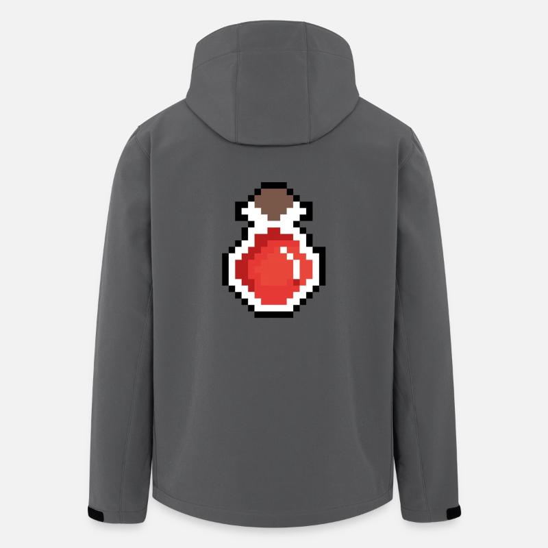 Trank rot Pixel - Recycelte Männer Softshell-Jacke von Stanley/Stella - Anthrazit