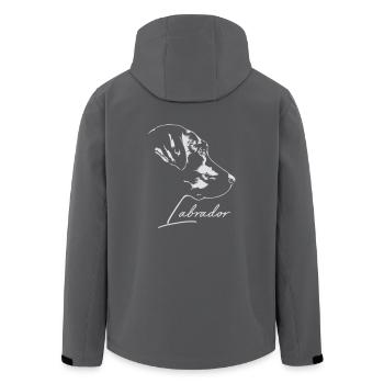 LABRADOR RETRIEVER Wilsigns Hundeportrait - Recycelte Männer Softshell-Jacke von Stanley/Stella - Anthrazit - Hinten - AI Model Male 185 light (185cm)