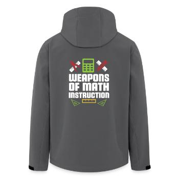 Math professeur de mathématiques - Veste softshell homme en polyester recyclé Stanley/Stella - charbon - Dos - AI Model Male 185 light (185cm)