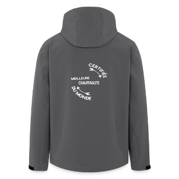 Meilleure Chauffagiste cadeau noël - Veste softshell homme en polyester recyclé Stanley/Stella - charbon - Dos - AI Model Male 185 light (185cm)