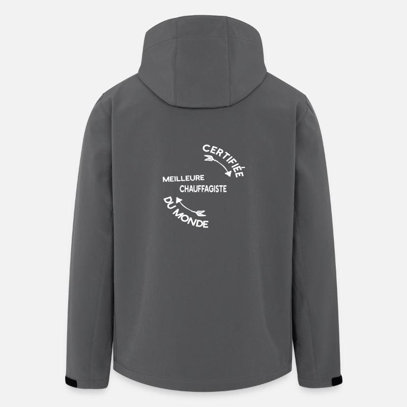 Meilleure Chauffagiste cadeau noël - Veste softshell homme en polyester recyclé Stanley/Stella - charbon