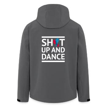 Shut up and dance Tanzen T Shirt weiss Spruch - Recycelte Männer Softshell-Jacke von Stanley/Stella - Anthrazit - Hinten - AI Model Male 185 light (185cm)
