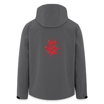 Cute but Psycho T Shirt - Geschenk - Recycelte Männer Softshell-Jacke von Stanley/Stella - Anthrazit - Hinten - AI Model Male 185 light (185cm)
