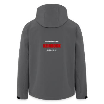 Mein Sternzeichen Keinbock - Recycelte Männer Softshell-Jacke von Stanley/Stella - Anthrazit - Hinten - AI Model Male 185 light (185cm)