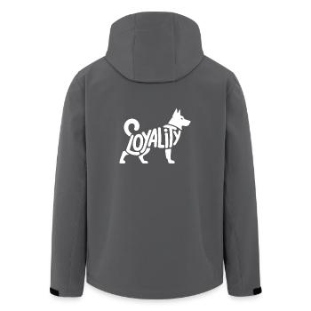 Loyalität - Cooler Hund Haustier Aufkleber - Recycelte Männer Softshell-Jacke von Stanley/Stella - Anthrazit - Hinten - AI Model Male 185 light (185cm)