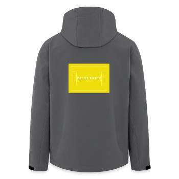 GELBE KARTE Fußballspiel Statement - Recycelte Männer Softshell-Jacke von Stanley/Stella - Anthrazit - Hinten - AI Model Male 185 light (185cm)