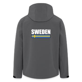 Schweden - Recycelte Männer Softshell-Jacke von Stanley/Stella - Anthrazit - Hinten - AI Model Male 185 light (185cm)