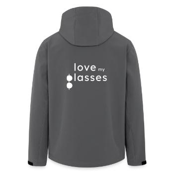 Love my Glasses schöne Geschenkidee - Recycelte Männer Softshell-Jacke von Stanley/Stella - Anthrazit - Hinten - AI Model Male 185 light (185cm)