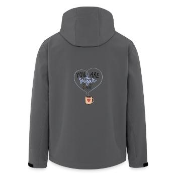 Zucker in meinem Kaffee - Recycelte Männer Softshell-Jacke von Stanley/Stella - Anthrazit - Hinten - AI Model Male 185 light (185cm)