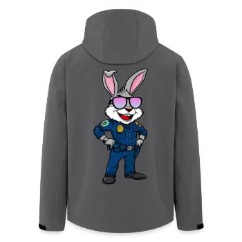 Lapin de la Police - Veste softshell homme en polyester recyclé Stanley/Stella - charbon - Dos - AI Model Male 185 light (185cm)