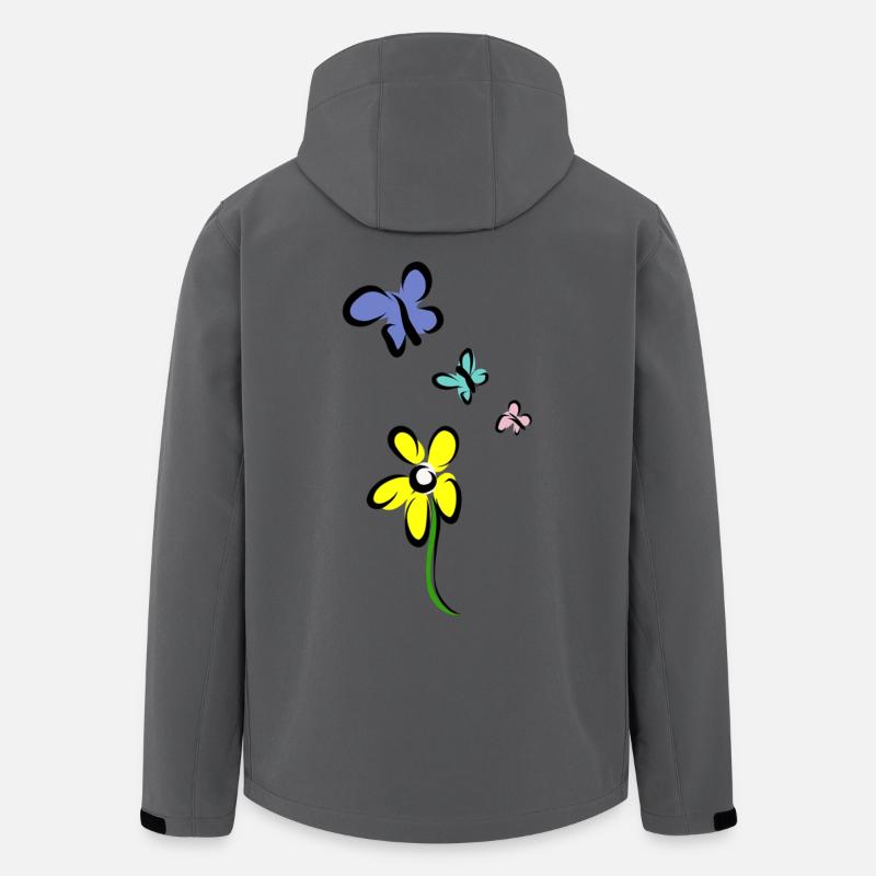 Pas seulement une fleur - Veste softshell homme en polyester recyclé Stanley/Stella - charbon